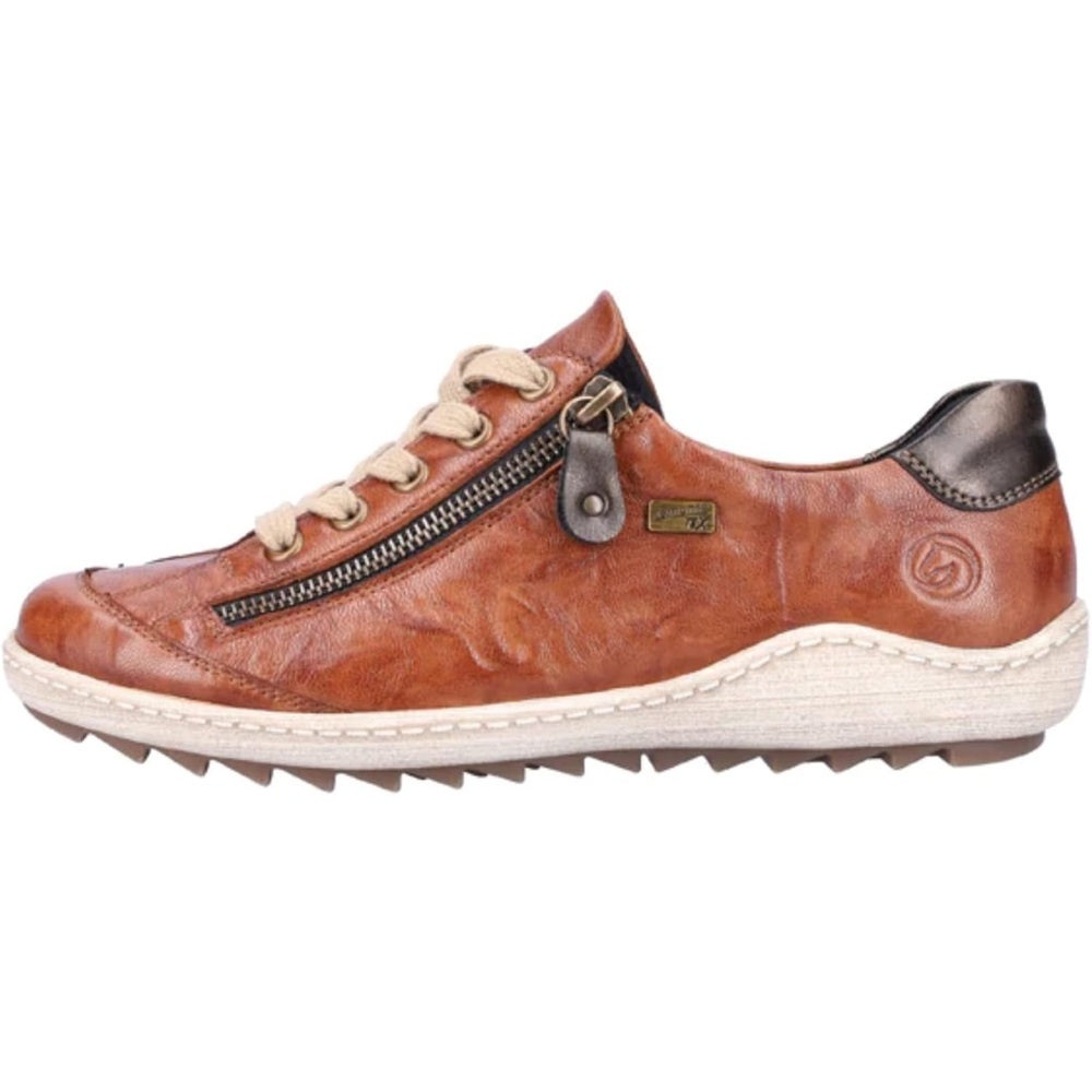 Remonte Brown and‎ Black Sneakers with Zipper Detail - Picture 4 of 16